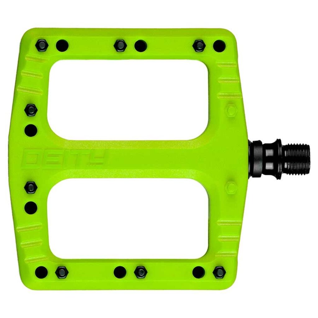 Deftrap Platform Pedals  Green, Pair