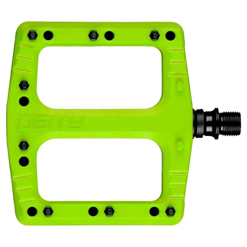 Deftrap Platform Pedals  Green, Pair