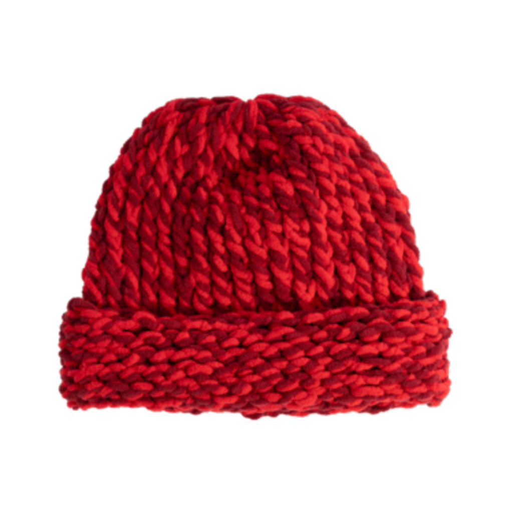 Coal Lampshade Cuffed, Red Marl