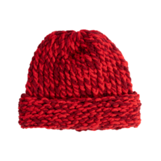 Coal Lampshade Cuffed, Red Marl