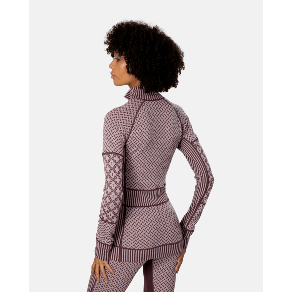 Kari Traa Smekker Half Zip Base Layer, Cocoa Powder 2027