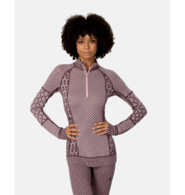 Kari Traa Smekker Half Zip Base Layer, Cocoa Powder 2027