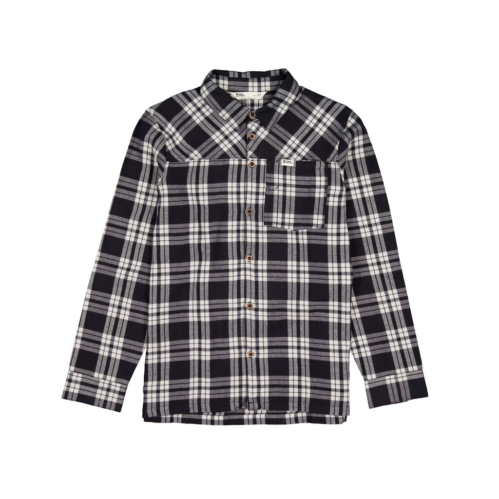 Mons Royale AT Merino Flannel Long Sleeve Shirt, Black
