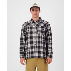 Mons Royale AT Merino Flannel Long Sleeve Shirt, Black