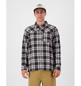 Mons Royale AT Merino Flannel Long Sleeve Shirt, Black