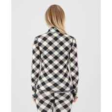 Mons Royale Cascade Merino Base Layer 1/4 Zip Long Sleeve, Checkered