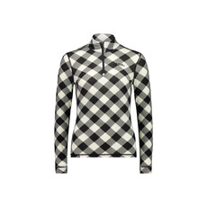 Mons Royale Cascade Merino Base Layer 1/4 Zip Long Sleeve, Checkered