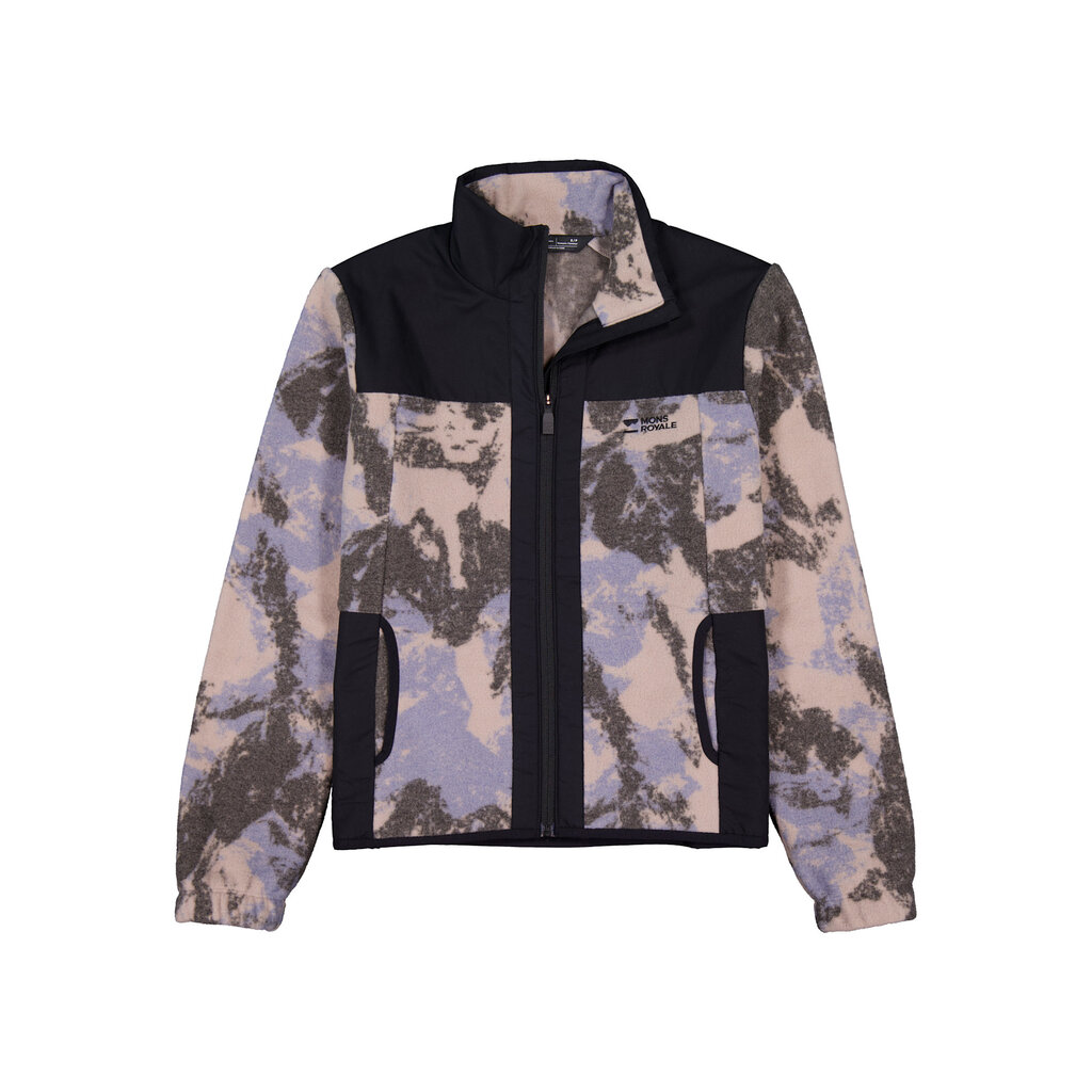 Mons Royale Pileup Wool Fleece Jacket, Mountain Camo/Moonstone