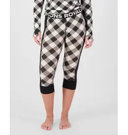 Mons Royale Cascade Merino Base Layer 3/4 Legging, Checkered