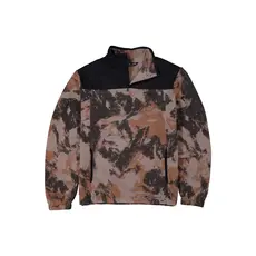 Mons Royale Pileup Wool Fleece 1/4 Zip, Mountain Camo/Orange