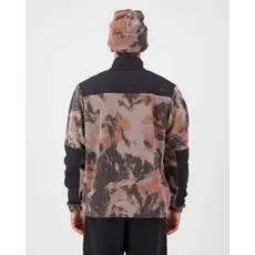 Mons Royale Pileup Wool Fleece 1/4 Zip, Mountain Camo/Orange