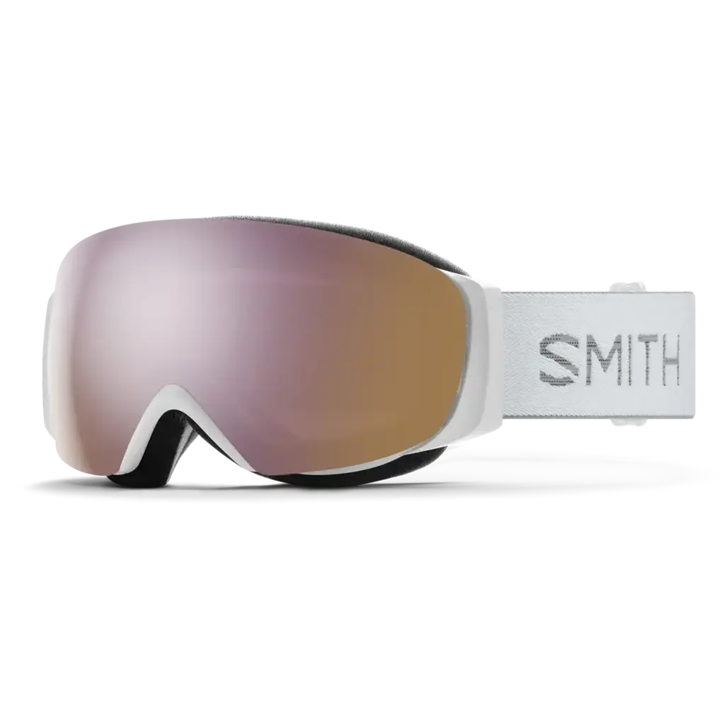 Smith I/O MAG S, White Chunky Knit | ChromaPop Everyday Rose Gold Mirror