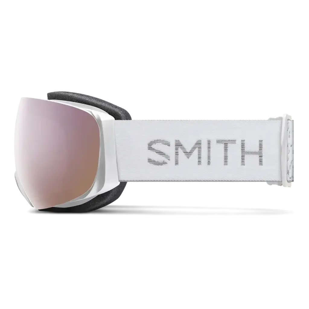 Smith I/O MAG S, White Chunky Knit | ChromaPop Everyday Rose Gold Mirror