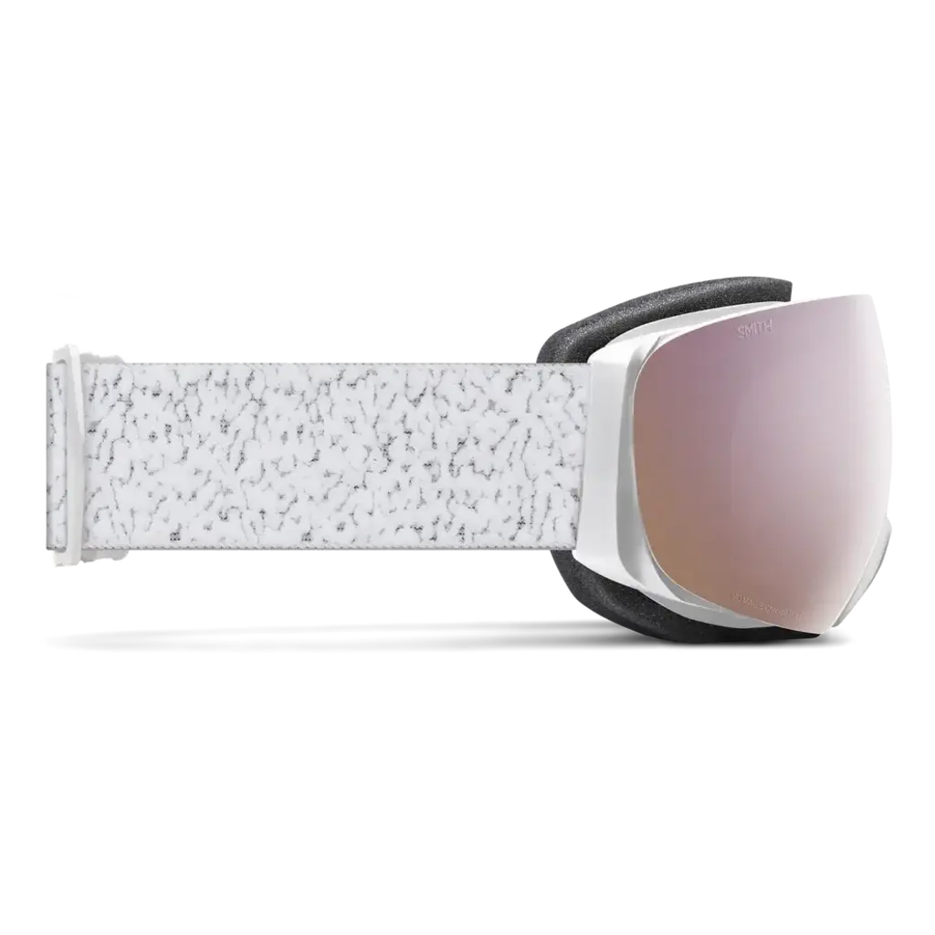 Smith I/O MAG S, White Chunky Knit | ChromaPop Everyday Rose Gold Mirror