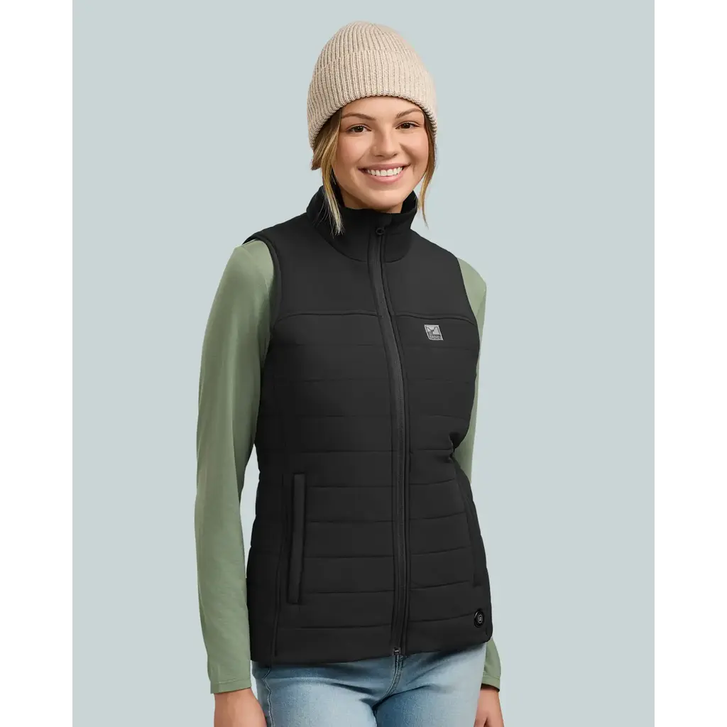 Women's Heated Puffer Vest 20W, Black