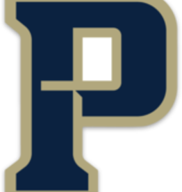 Sticker Mule STICKER - "P" in Navy and Gold Outline (2.5" x 3")