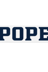 Sticker Mule STICKER - POPE in Navy Font Clear Background (4" x 1.25")