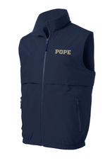 Port Authority Navy Reversible Vest with Gold Pope