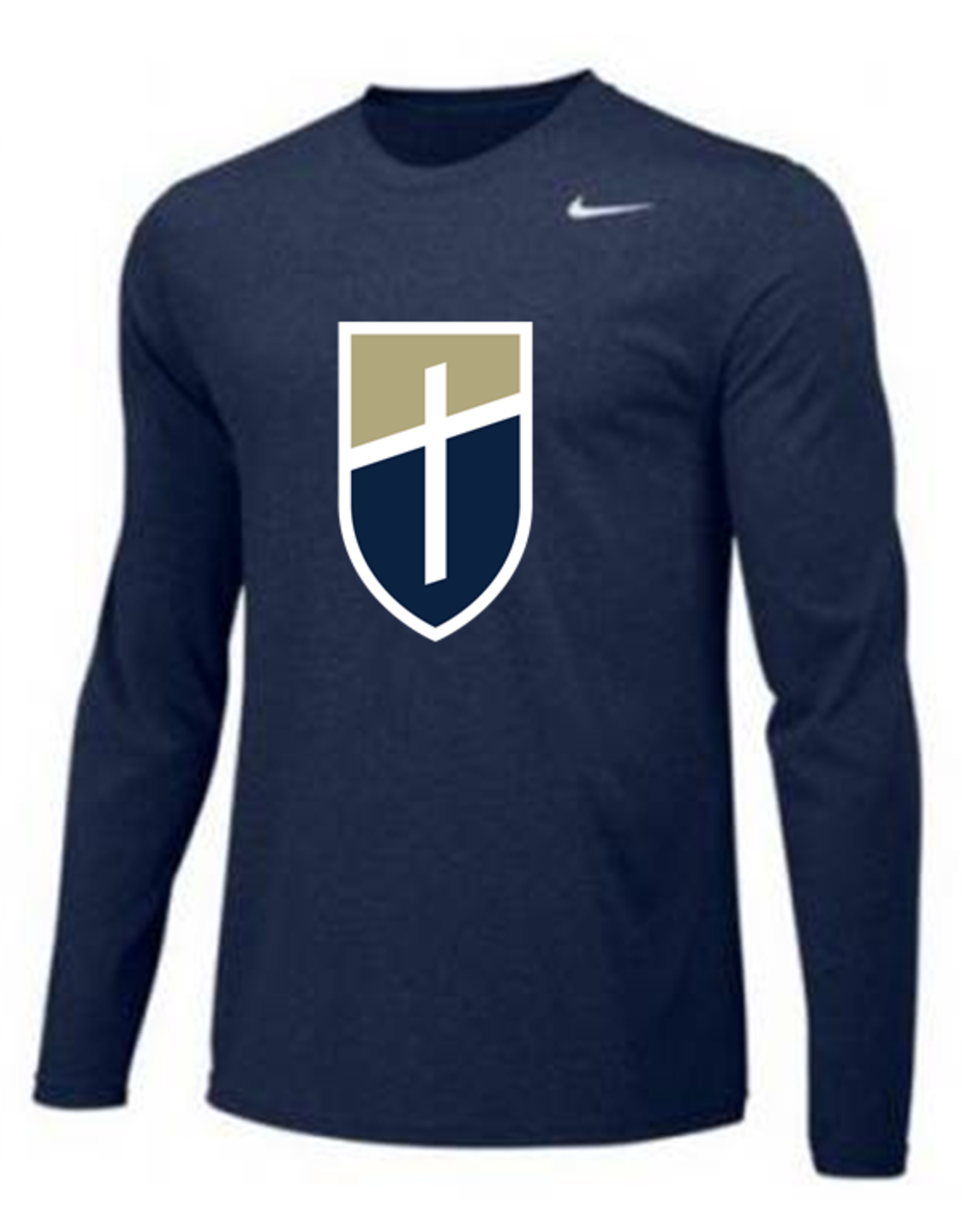 Nike Dri-Fit Long-Sleeve Navy with Shield