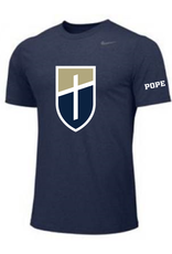 Nike Dri-Fit Short-Sleeve Navy Shield + Pope Sleeve