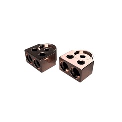 XS POWER 700 Series Copper Terminal Blocks, 1/0, 2 Spots, M6/M8 Bolts, Pair