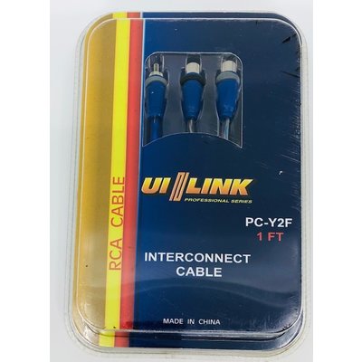 UI LINK PC-Y2F UI LINK 1M-2F Y RCA CABLE