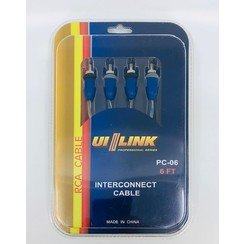 PC-06 6FT RCA CABLES PROFESSIONAL SERIES