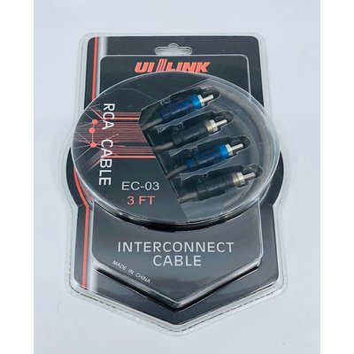 UI LINK EC-03 UI LINK 3FT RCA CABLE EXPERT SERIES