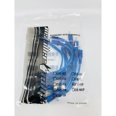 INSTALLER EDGE EIE-M2F ECON RCA 1F-2M RCA 10PCS BAG