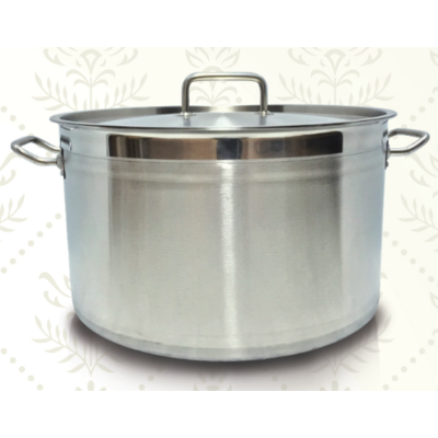9276 MAXCOOK 75QT  55CM STAINLESS LOW POT W/ STEAMER