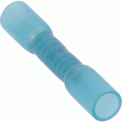 HSBBC HEAT SHRINK BLUE BUTT CONNECTOR 16-14 GAUGE PACKAGE OF 100