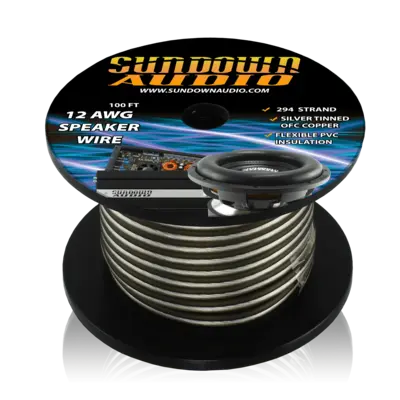 SUNDOWN CBL-12SPKR100 SUNDOWN 12GA OFC 100FT SPK WIRE SPOOL