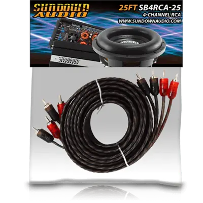 SUNDOWN RCA-SB4CH25 SUNDOWN 4CH 25FT RCA