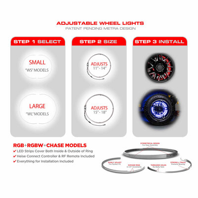 HEISE HE-CHASE-WL Chasing Expandable Wheel Rings - 15"-18"