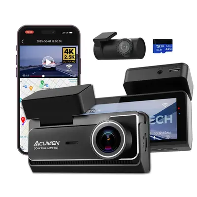 Acumen DC4K-PLUS ACUMEN 4K GPS DUAL DASH CAM