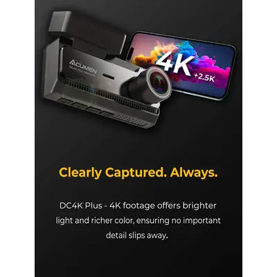Acumen DC4K-PLUS ACUMEN 4K GPS DUAL DASH CAM