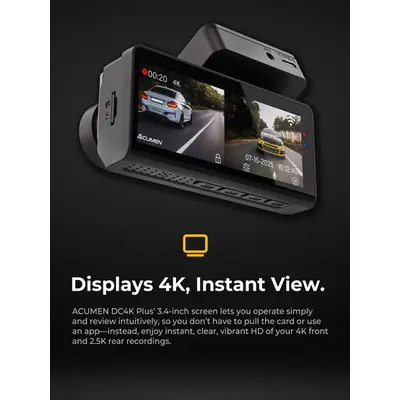 Acumen DC4K-PLUS ACUMEN 4K GPS DUAL DASH CAM