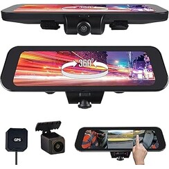 TOMBO 360 RYDEEN 360-DEGREE 4K HD MIRROR WITH 1080P REAR VIEW CAMERA