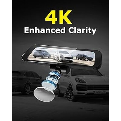 RYDEEN TOMBO 360 RYDEEN 360-DEGREE 4K HD MIRROR WITH 1080P REAR VIEW CAMERA