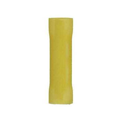 INSTALL BAY YVBC4 YELLOW VINYL 4GA BUTT CONNECTOR 25PCS BAG