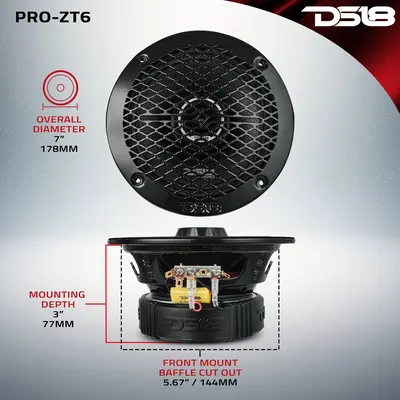 DS18 PRO-ZT6 DS18 450W 6.5" PRO COAXIAL SPK