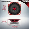 DS18 PRO-X4.4BMSL DS18 PRO 4" SHALLOW 100W MIDRANGE