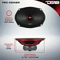 DS18 PRO-X694BM DS18 275W 6X9 PRO SPEAKER 4OHM