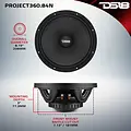 DS18 PROJECT360.84N DS18 NEO 8" 350W MIDRANGE SPEAKER