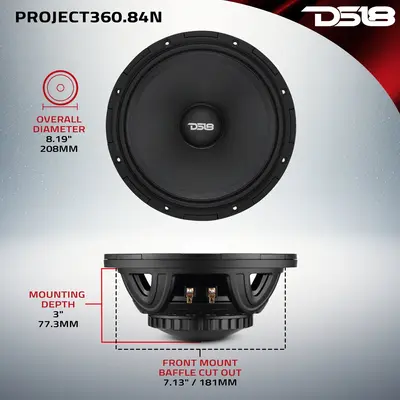 DS18 PROJECT360.84N DS18 NEO 8" 350W MIDRANGE SPEAKER