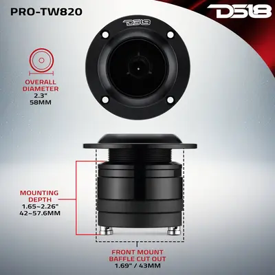 DS18 PRO-TW820 DS18 200W 1.4" NEO PRO TWEETER