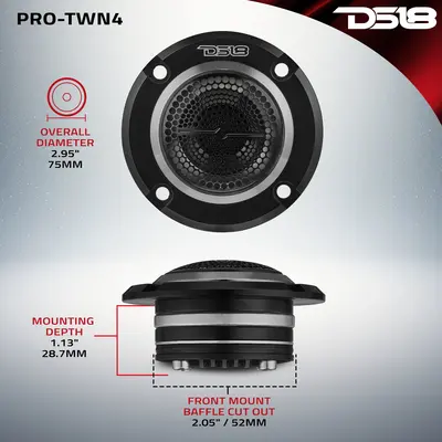 DS18 PRO-TWN4 DS18 280W 3" NEO PRO TWEETER