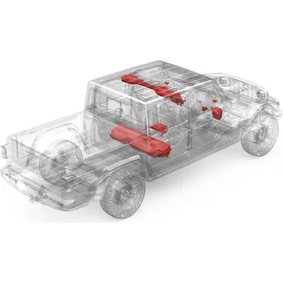 ROCKFORD FOSGATE 20GLADR-STG5 RF JEEP GLADIATOR 20+ AUDIO SYSTEM