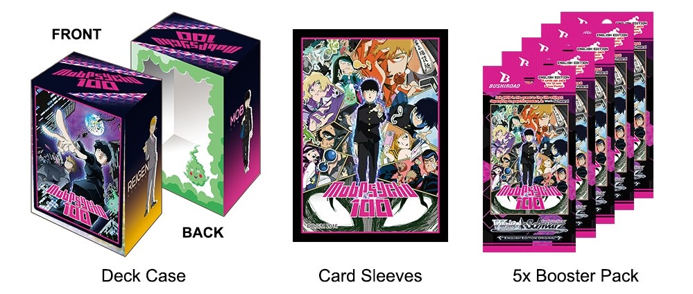 Weiss Schwarz Mob Psycho 100 E. Supply Set - Black Knight Anime Weiss Schwarz Mob Psycho 100 E. Supply Set - Black Knight Anime