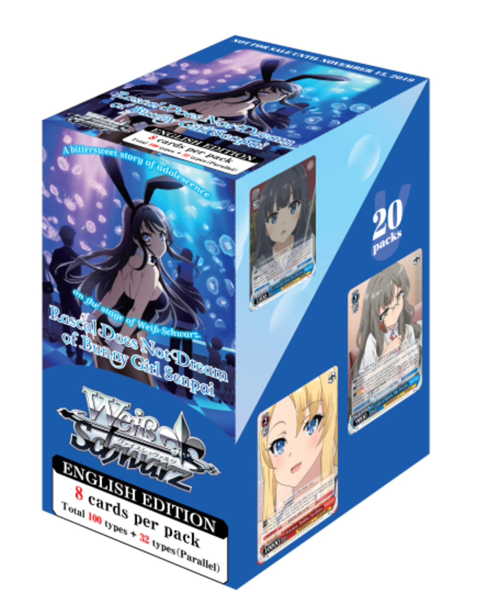 Weiss Schwarz Bunny Girl Senpai E.  Booster Box- Reprint